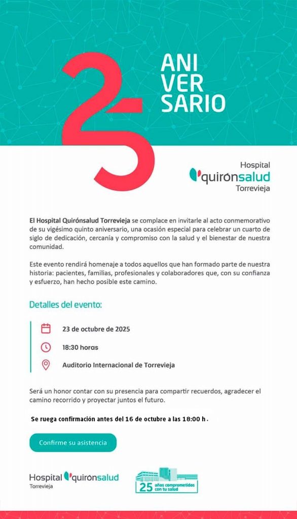 Quirónsalud Torrevieja Hospital inaugurates the exhibition “ALTAS”, a tribute to patients and to 25 years of shared trust Talk Radio Europe Quirónsalud Torrevieja Hospital inaugurates the exhibition “ALTAS”, a tribute to patients and to 25 years of shared trust Talk Radio Europe