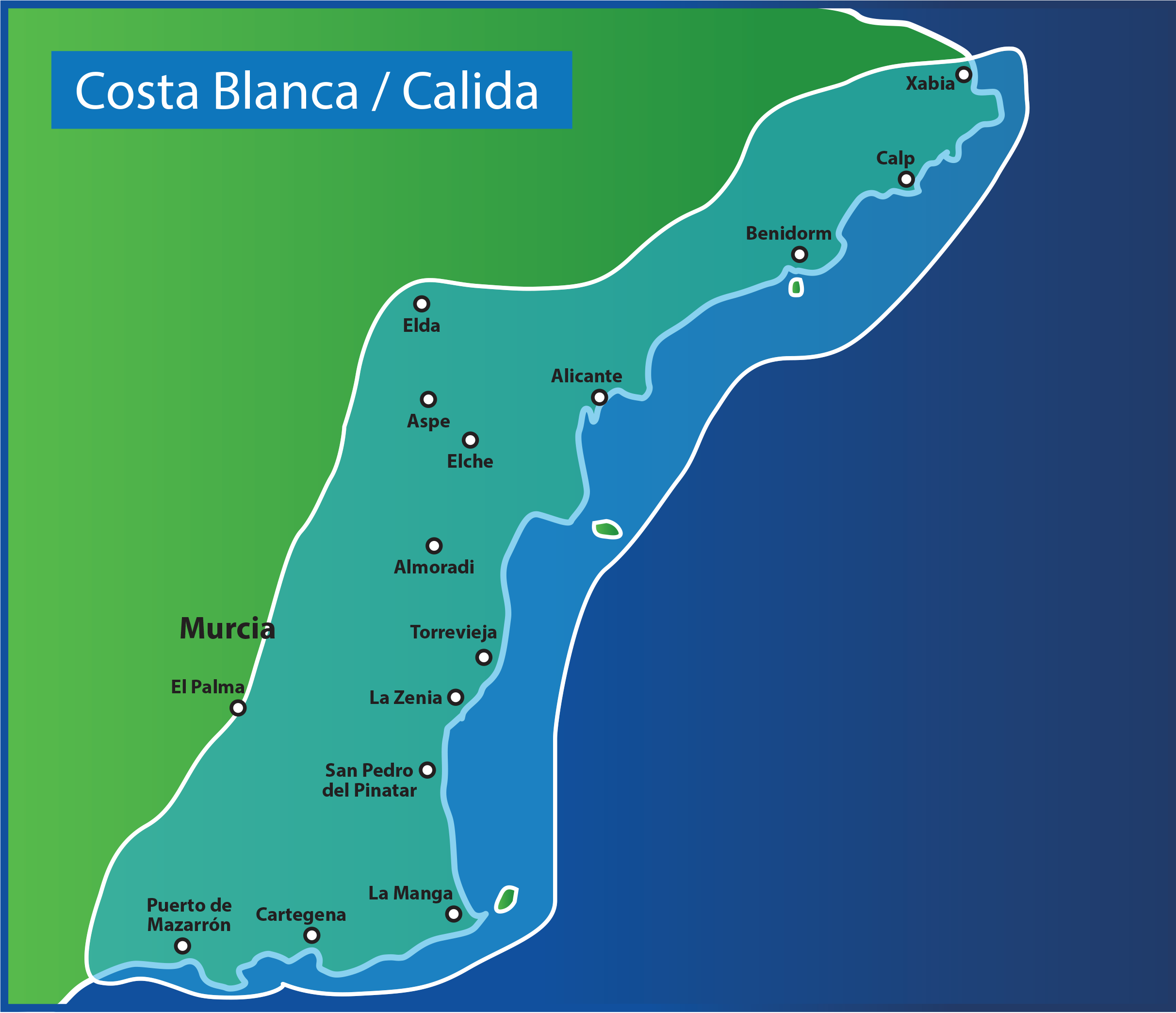 Costa Blanca Coverage Map